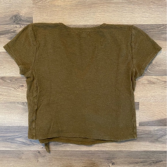 Madewell Green Side Tie T Shirt - Picture 2 of 6